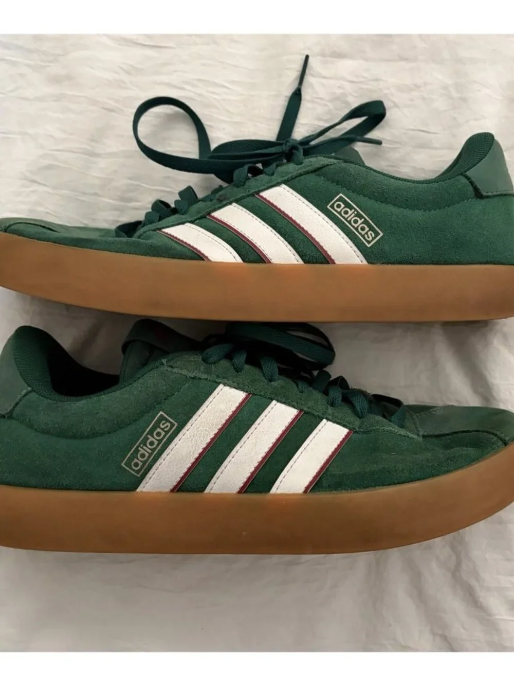 Men's Adidas Forest Green with Gum Bottom VL Court 3.0 Sneaker Size 10.5 - Picture 1 of 8